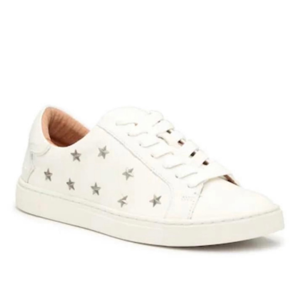 Frye Silver Star Studded White Sneakers 8.5